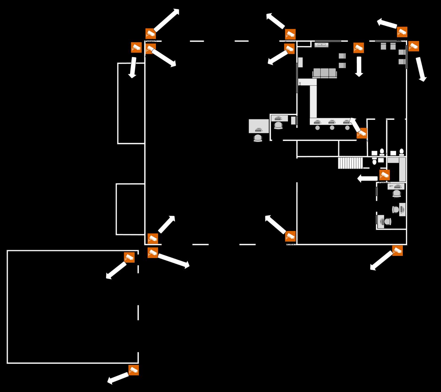 Liberty Tire & Brake camera views floor plan